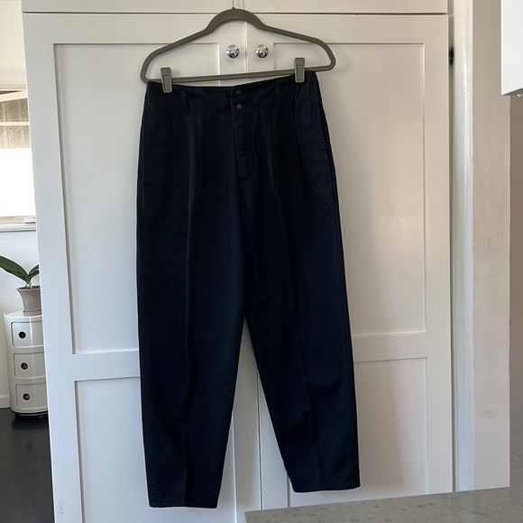 Vintage 80s Calvin Klein baggy pleated trousers - Picture 2 of 8